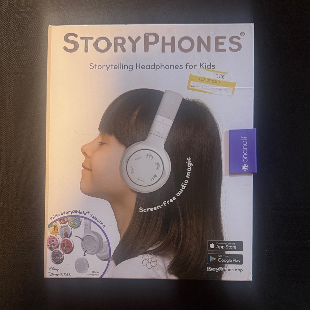 StoryPhones White Storytelling Headphones for Kids